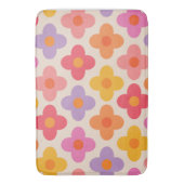 Muster für Retro-farbige Hippie-Mod-Blume Badematte (Vorderseite Vertikal)