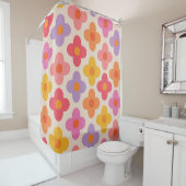 Muster für Retro-farbige Hippie-Mod-Blume Duschvorhang (Beispiel)