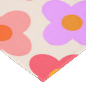 Muster für Retro-farbige Hippie-Mod-Blume Tischdecke (Schrägansicht)