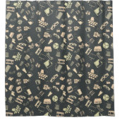 Muster für Retro-Filmelemente Duschvorhang (Vorderseite)