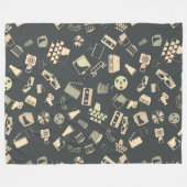 Muster für Retro-Filmelemente Fleecedecke (Vorderseite (Horizontal))