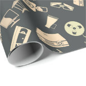 Muster für Retro-Filmelemente Geschenkpapier (Rolleneckpunkt)