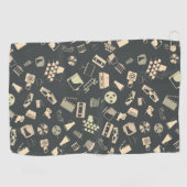 Muster für Retro-Filmelemente Golfhandtuch (Horizontal)