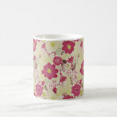 Muster für Retro-Flora und -Vögel Kaffeetasse (Mittel)