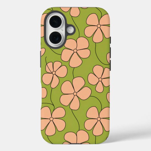 Muster für Retro-Floral Case-Mate iPhone Hülle (Rückseite)