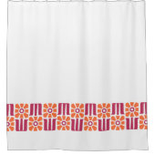Muster für Retro-Floral Duschvorhang (Vorderseite)