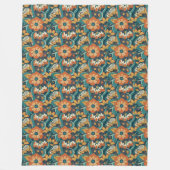 Muster für Retro-Floral Fleecedecke (Vorderseite)