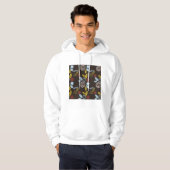 Muster für Retro-Floral Hoodie (Vorne ganz)