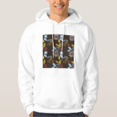 Muster für Retro-Floral Hoodie (Vorderseite)