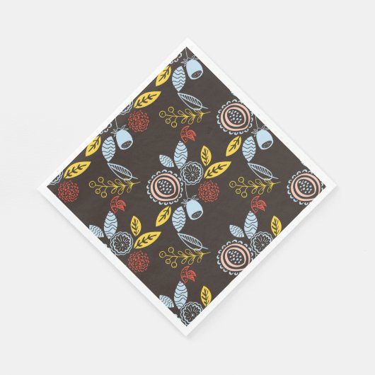 Muster für Retro-Floral Serviette (Ecke)