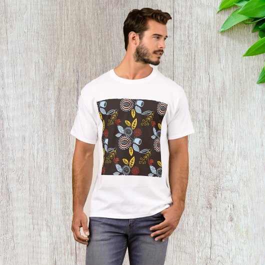 Muster für Retro-Floral T-Shirt