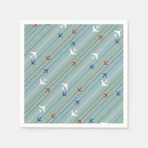 Muster für Retro-Flugzeugmuster Napkins Serviette