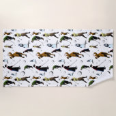 Muster für Retro-Golfers Strandtuch (Vorderseite)