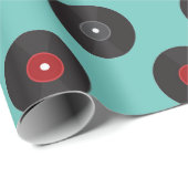 Muster für Retro Jukebox-Platten Geschenkpapier (Rolleneckpunkt)