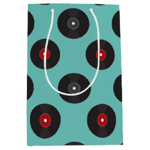 Muster für Retro Jukebox-Platten Mittlere Geschenktüte