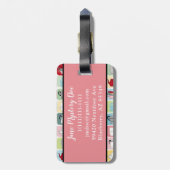 Muster für Retro-Kaffeeköpfe und Kaffeekuppen Gepäckanhänger (Rückseite vertikal)