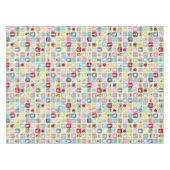 Muster für Retro-Kaffeeköpfe und Kaffeekuppen Tischdecke (Vorderseite (Horizontal))