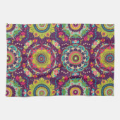 Muster für Retro-Mandalas Geschirrtuch (Horizontal)