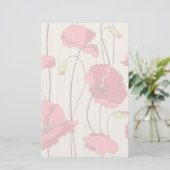 Muster für Retro-Poppies Briefpapier (Stehend Vorderseite)