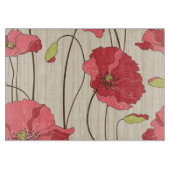 Muster für Retro-Poppies Schneidebrett (Vorderseite)