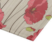 Muster für Retro-Poppies Schneidebrett (Ecke)