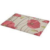 Muster für Retro-Poppies Schneidebrett (Ecke)