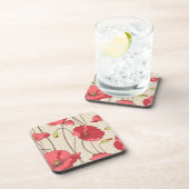 Muster für Retro-Poppies Untersetzer (Rechte Seite)