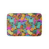 Muster für Retro-Silhouetten Badematte (Vorderseite)