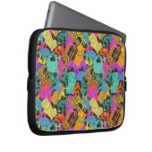 Muster für Retro-Silhouetten Laptopschutzhülle (Vorne Rechts)