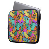 Muster für Retro-Silhouetten Laptopschutzhülle (Vorderseite Links)