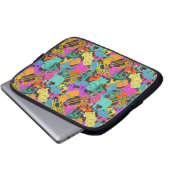 Muster für Retro-Silhouetten Laptopschutzhülle (Vorne Knopf)