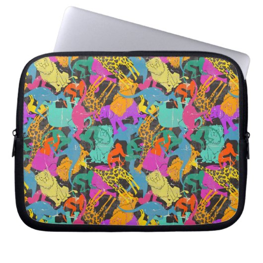 Muster für Retro-Silhouetten Laptopschutzhülle (Vorderseite)