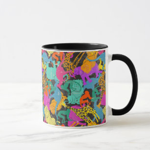 Muster für Retro-Silhouetten Tasse