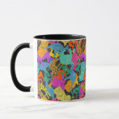 Muster für Retro-Silhouetten Tasse (Links)