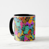 Muster für Retro-Silhouetten Tasse (Vorderseite Links)