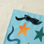 Muster für Retro-Stars und Waves Strandtuch (Beispiel)