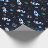 Muster für Rocketship-Papier Geschenkpapier (Ecke)