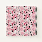 Muster für rosa Blumenbeauty Notizblock (Rückseite)