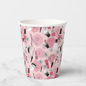 Muster für rosa Blumenbeauty Pappbecher (Vorderseite)