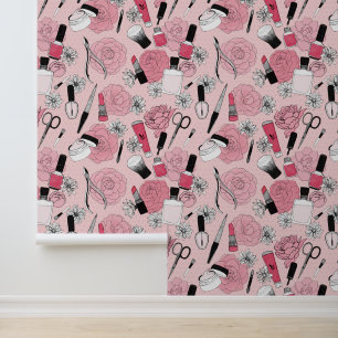 Muster für rosa Blumenbeauty Tapete