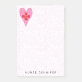 Muster für rosa Harnröhrchen in der Krankenschwest Post-it Klebezettel (Vorderseite)