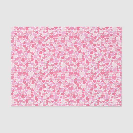 Muster für rosa Herzen - 10lb Gewebepapier, weiß Seidenpapier (Vorderseite)
