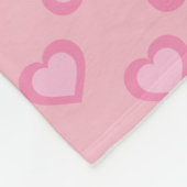 Muster für rosa Herzen Fleecedecke (Ecke)