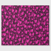 Muster für rosa Herzen Geschenkpapier (Flach)