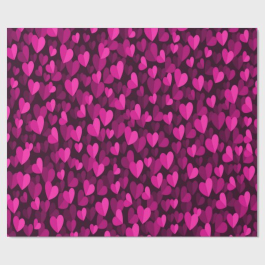 Muster für rosa Herzen Geschenkpapier (Flach)