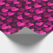 Muster für rosa Herzen Geschenkpapier (Ecke)