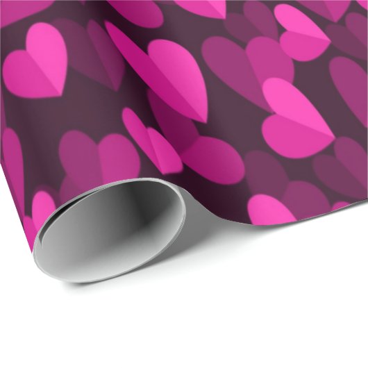 Muster für rosa Herzen Geschenkpapier (Rolleneckpunkt)