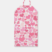 Muster für rosa Herzen | Happy Birthday Geschenkanhänger (Rückseite)