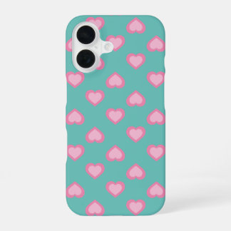 Muster für rosa Herzen iPhone 16 Hülle