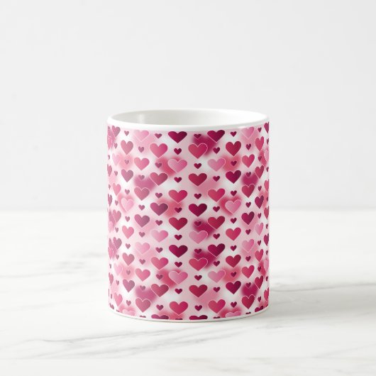 Muster für rosa Herzen Kaffeetasse (Mittel)